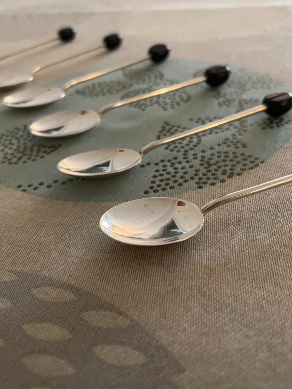 STERLING SILVER "COFFEE BEAN SPOONS"